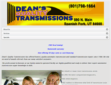 Tablet Screenshot of deans-quality-transmissions.com